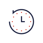 An icon representing time in the past.