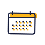 An icon representing a calendar.