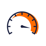 An icon representing a speedometer.