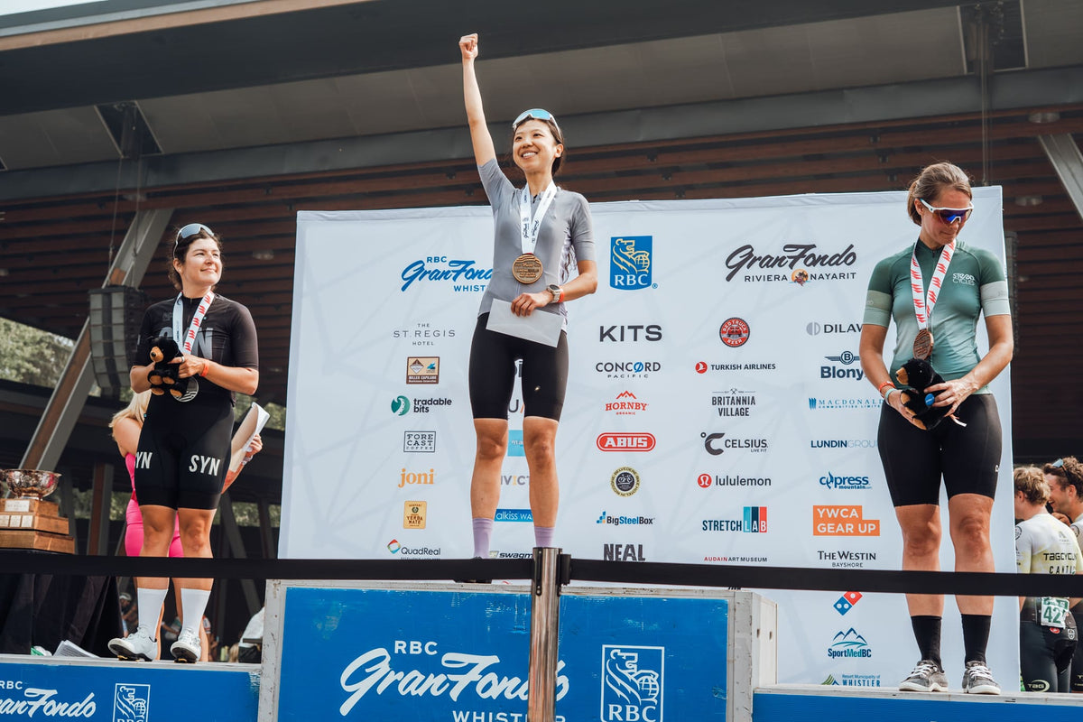 top 3 podium at a granfondo