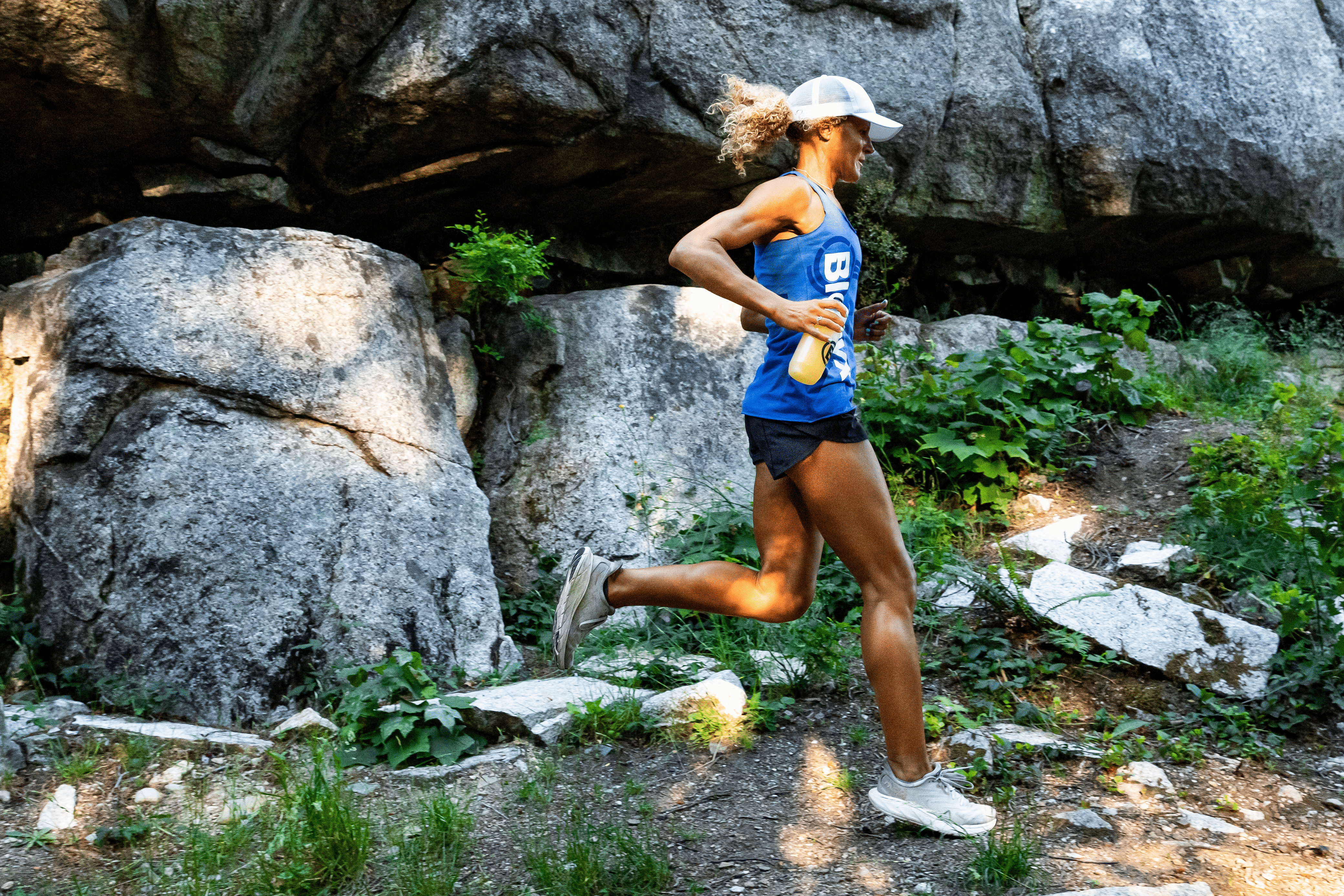 Trail Runner Carrying a Blonyx Waterbottle