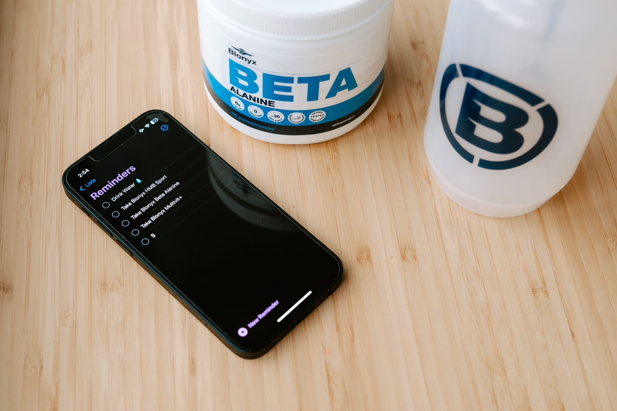 Phone with a Reminders List of Habits