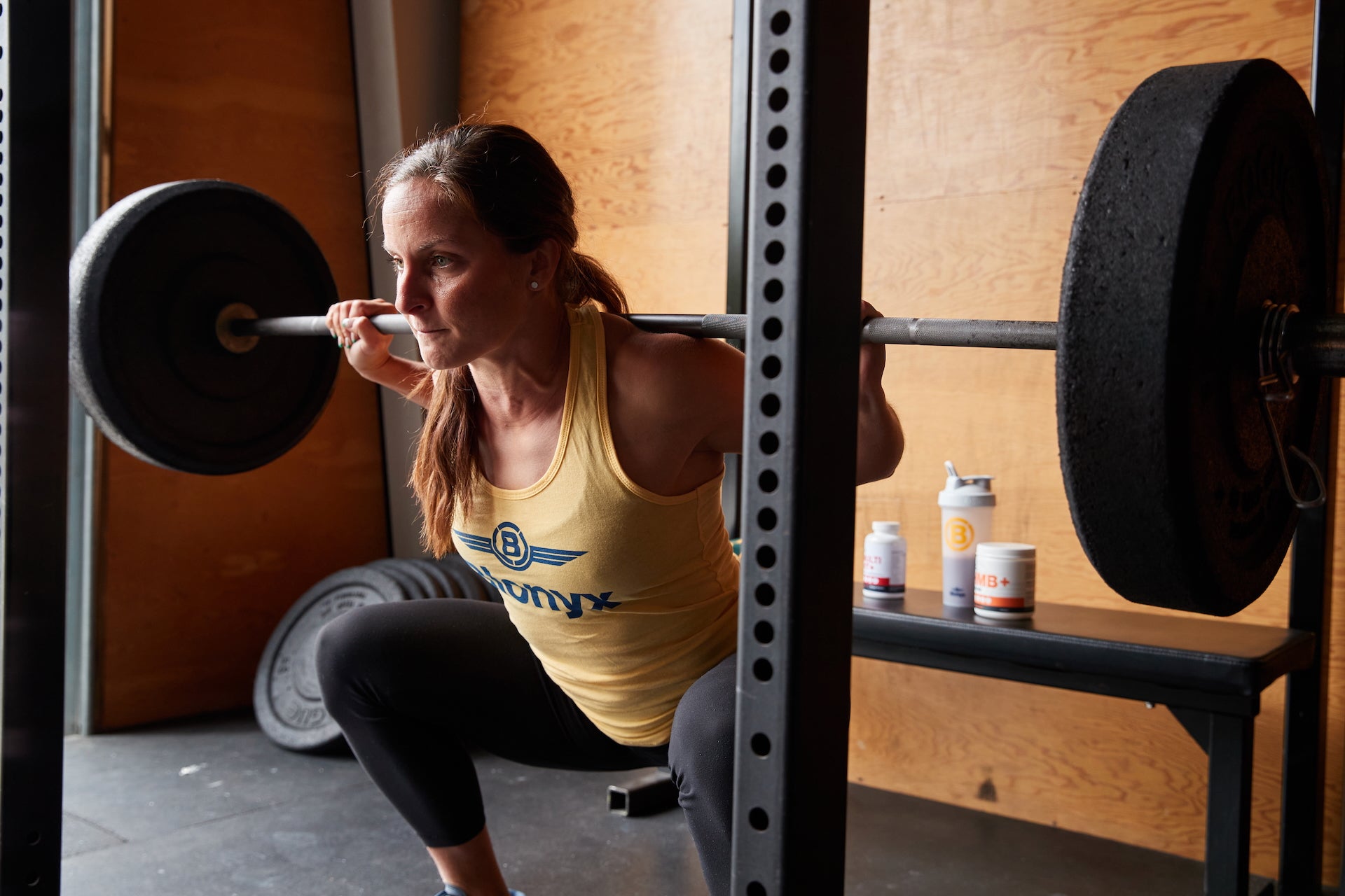 CrossFit athlete performing a squat