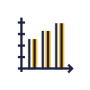Icon representing a bar chart