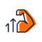 An icon representing a bicep.