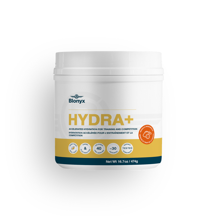 Blonyx Hydra+ supplement container on a transparent background