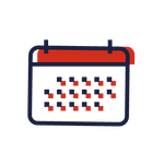 An icon representing a calendar.