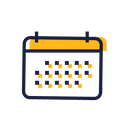 Icon representing a calendar