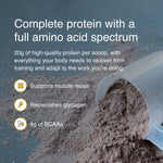Complete egg white protein powder with full amino acid profile and 20g protein per scoop for athletic recovery