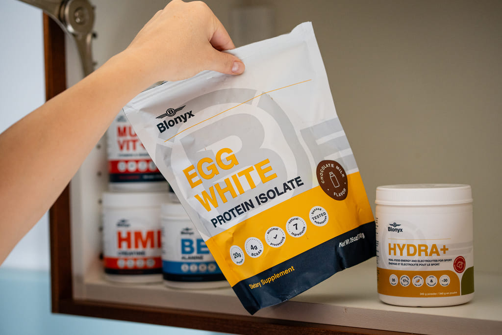 Blonyx Egg White Protein Being Taken Off a Shelf