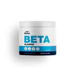 Blonyx Beta Alanine powder supplement container providing 6g daily dose for muscle endurance, fatigue resistance, and high-intensity athletic performance.