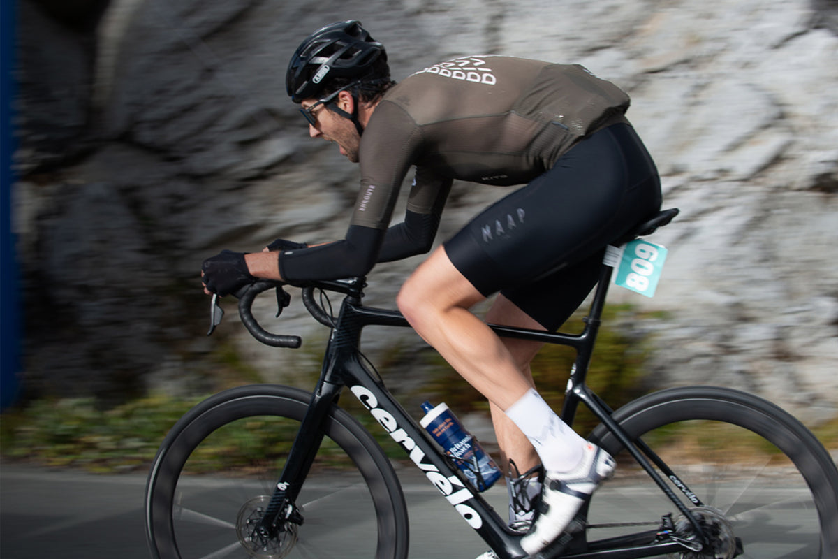 Rob Watson riding down a mountain