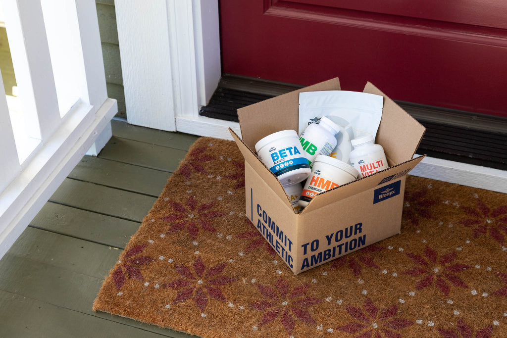 Blonyx package on a front doorstep