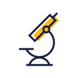An icon representing a microscope.