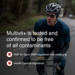 Image of a cyclist with text overlay outlining Blonyx manufacturer testing for contaminants.