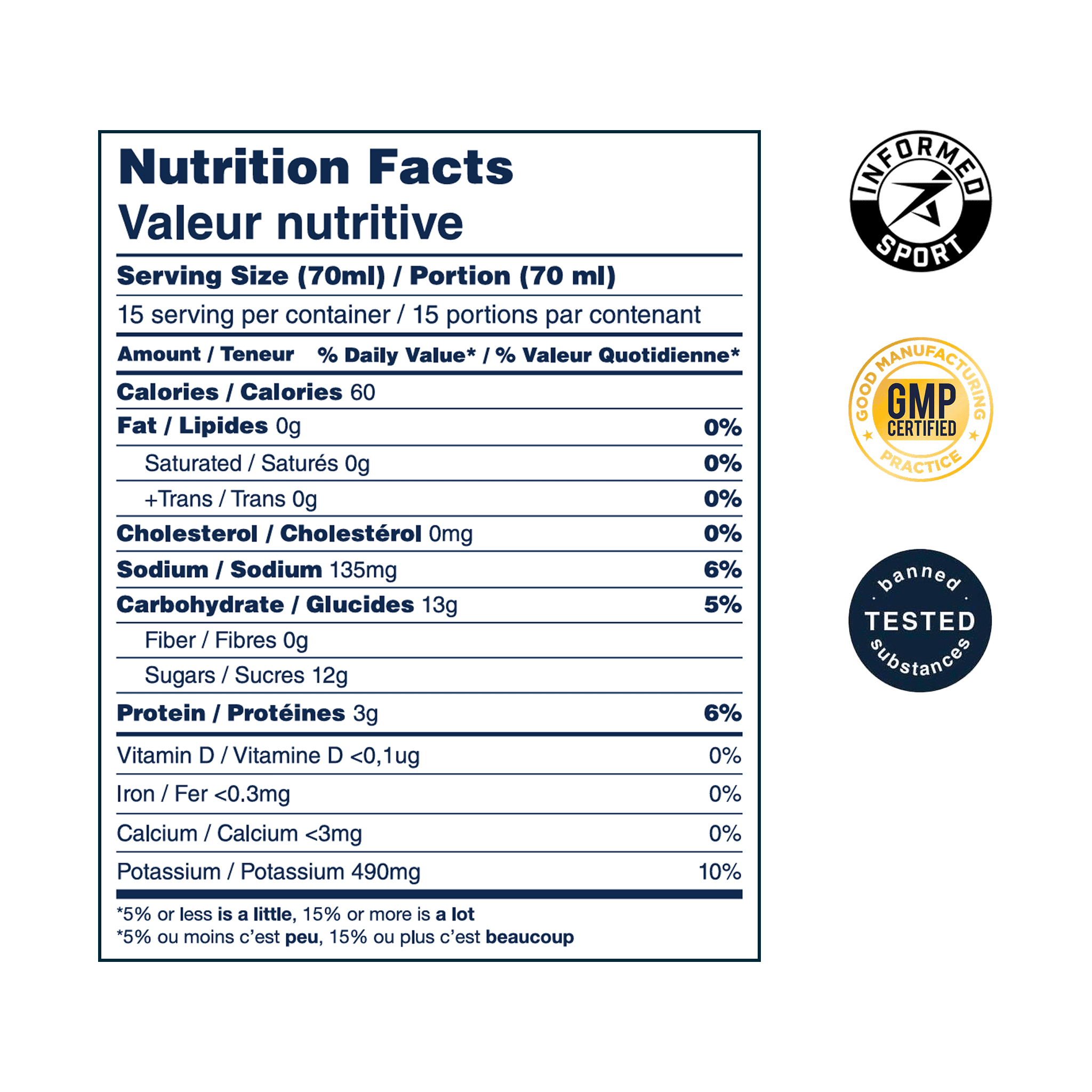 Beet It Sport Nitrate 400 nutrition facts with Informed Sport Certified and banned substance tested badge.