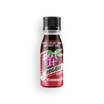 Bottle of Beet It Regen Cherry+ on a grey background.