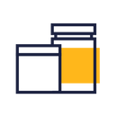 An icon representing containers of supplements.